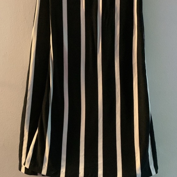 Pants - Black and White Striped Flare pants LA gypsy size large
